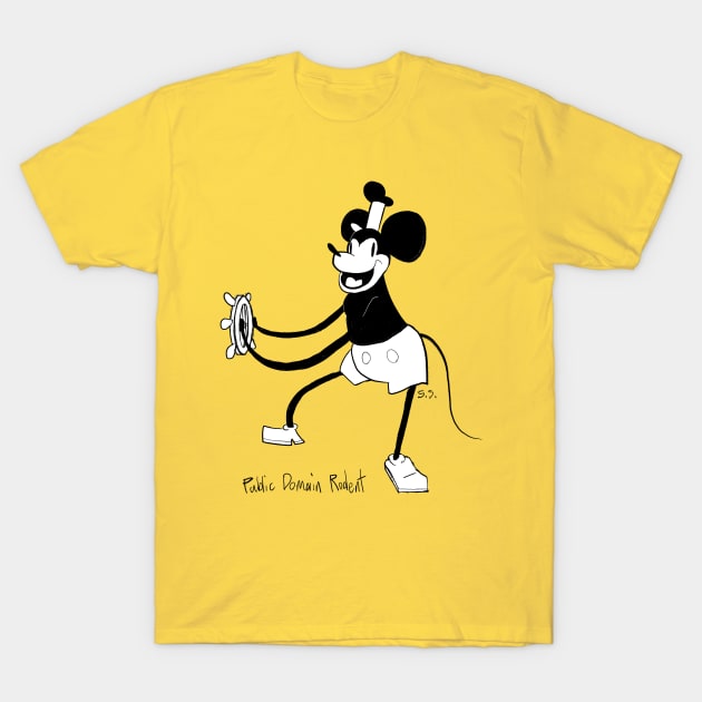 Public Domain Rodent T-Shirt by The Cat that Draws